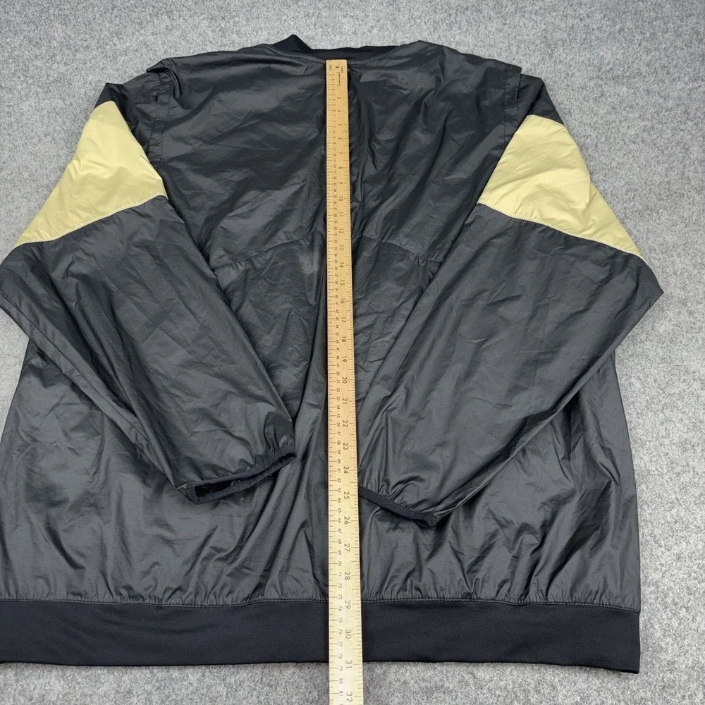 Nike OG Windbreaker Jacket Men's XXL Black Vented 1/4 Zip Pullover Embroidered